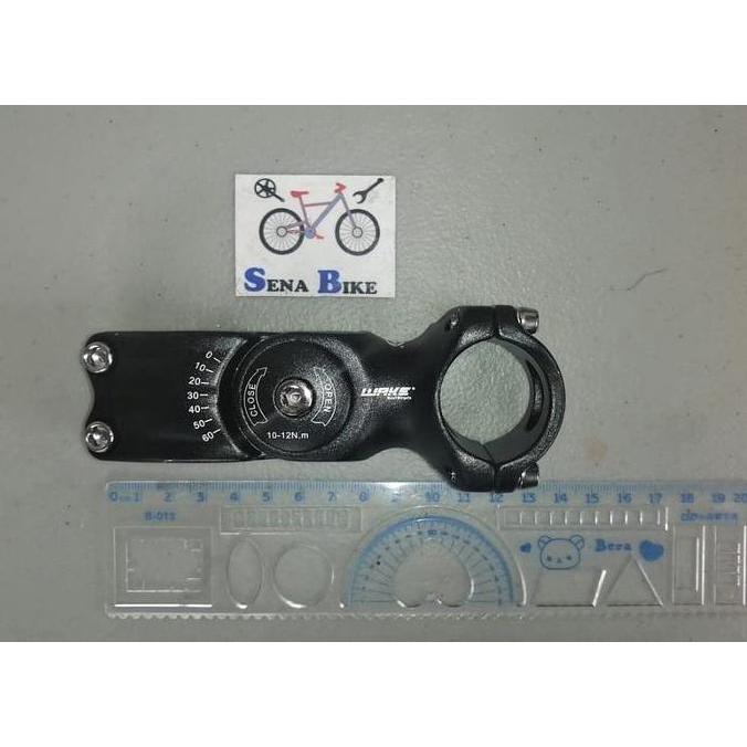 WAKE - Adjustable Stem Sepeda MTB 28.6 - 31.8 mm - 60 derajat