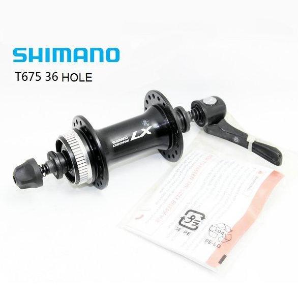 Hub SHIMANO DEORE LX T675 centerlock 36 H HOLE MALAYSIA n0 novatec Alloy 36h Depan QR Sepeda  RM33 R