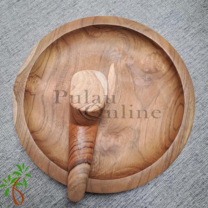 Cobek Kayu 30cm Dan 27cm- Pulau online MM