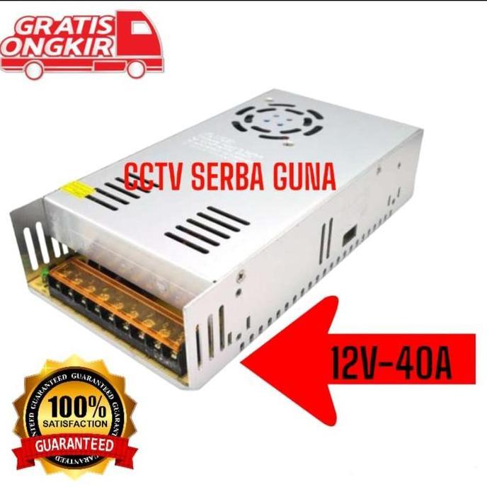 Power Supply 12V 40A Power Supply Switching 12 Volt 40 Amper Murni Diskon
