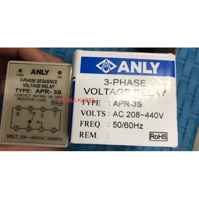 tidarsadewo / Phase Controller Relay APR-3S (208-440V) APR4 Anly Diskon