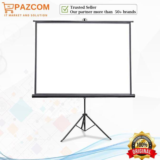 LAYAR TRIPOD SCREEN PROYEKTOR 96"x96"