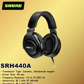 Shure SRH440A SRH440 SRH 440 Professional Studio Headphones Headset