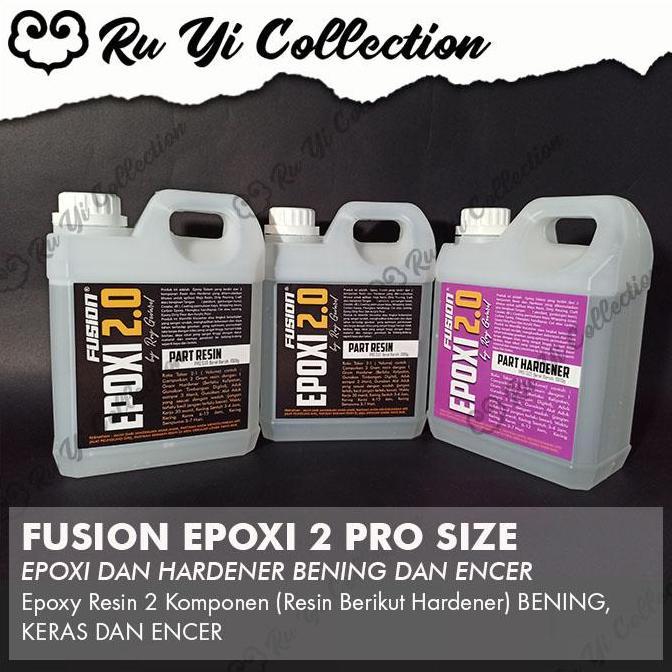 Arte- Fusion Epoxy 2.0 Prosize 3Kg / Resin Epoxy Encer Bening Fleksible Untuk Meja Resin Carbon Jora