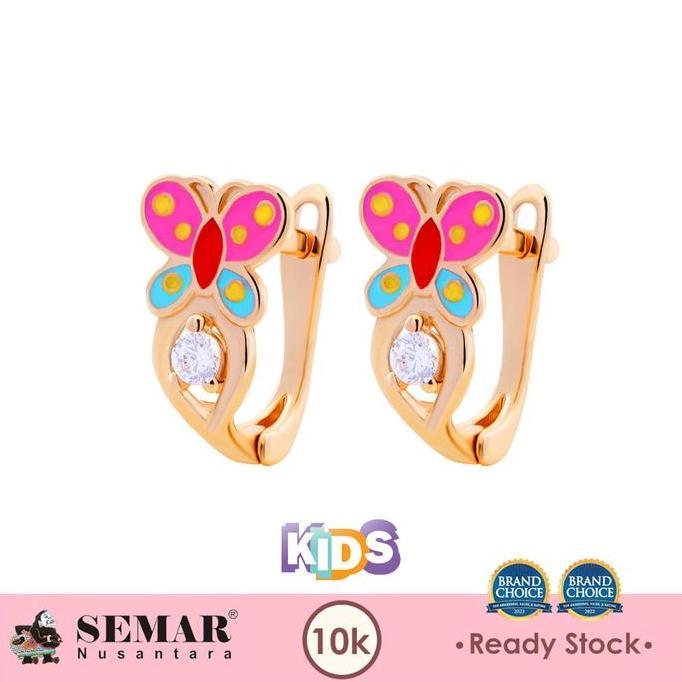 Tevanikarya - Anting Emas Baby Colour Butterfly Kids Gold 10K Semar Nusantara
