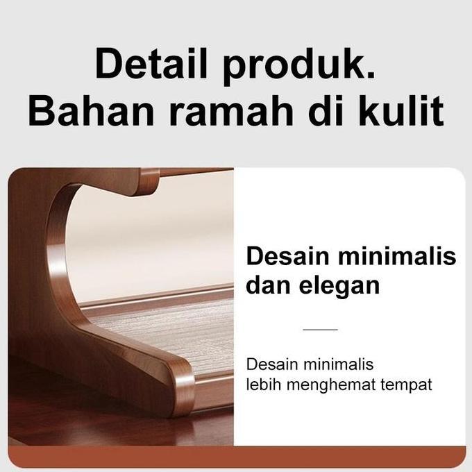 Slag- Lh-Rak Susun Kayu Rak Meja Kecil Multifungsi Rak Bumbu Rak Cangkir Rak Serbaguna Ruang Tamu Da