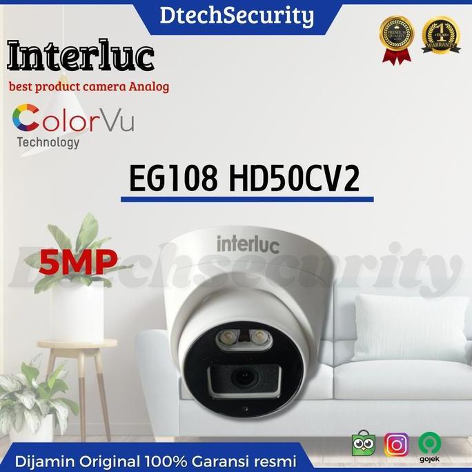 TERMURAH - CAMERA CCTV COLORVU 5MP INTERLUC HD50CV2/CCTV INDOR COLORVU 5MP