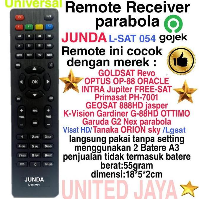 Ready REMOTE RECEIVER PARABOLA GEOSAT 888 HD JASPER JUNDA L-SAT 054 murah