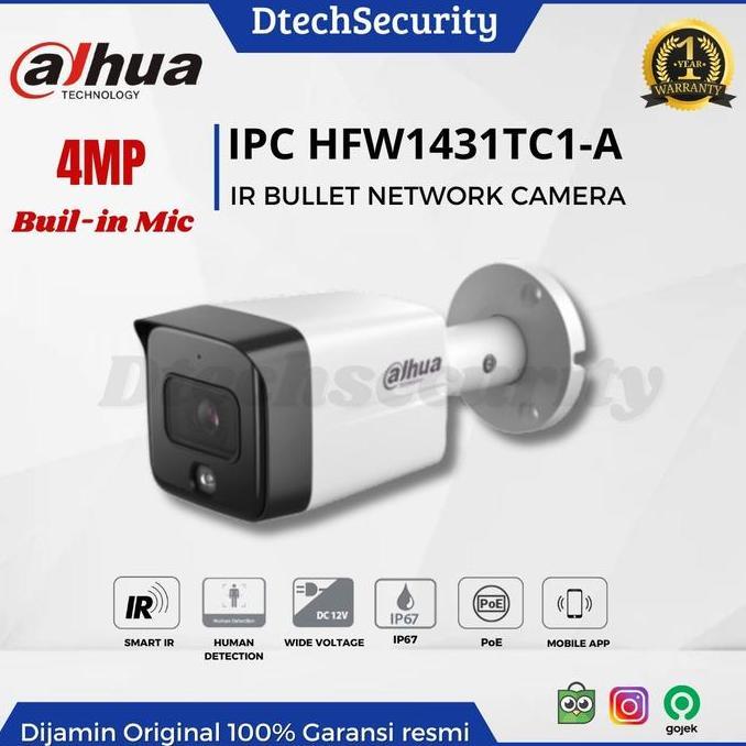 TERMURAH - IP Camera Dahua 4.0MP IPC HFW1431S1 S4 Original