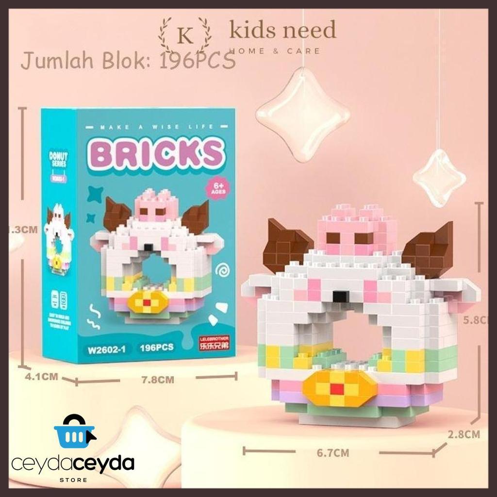 Terlaris Diy Susun Balok Blok Mini Kartun Bricks Donat Disney Mainan Balok Nano Block Kartun Toys/3D