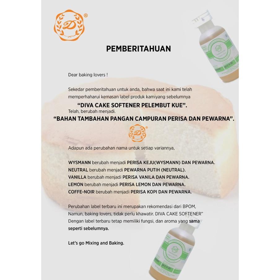 Diva Cake Softener Netral & Wisman Oil / Pelembut Kue Cair Neutral & Wysman