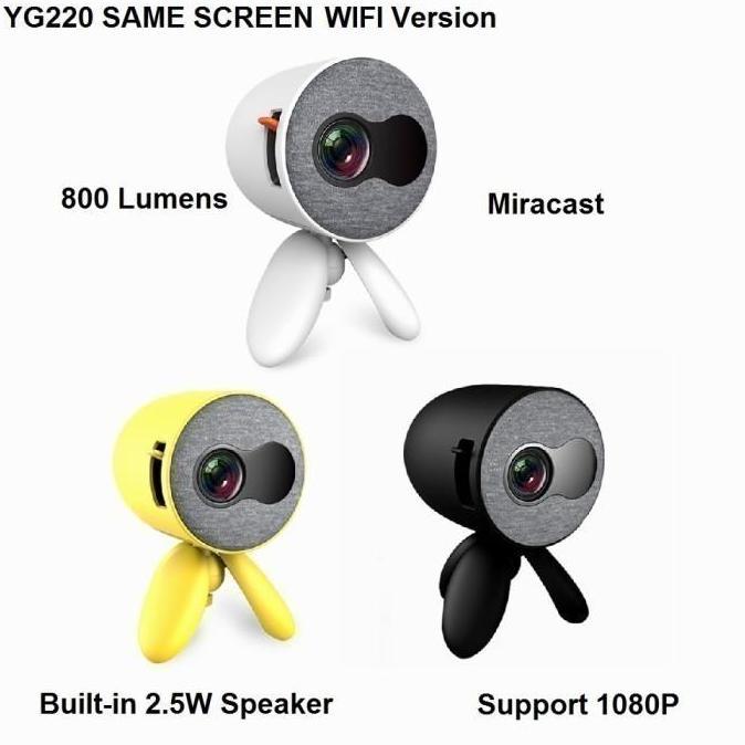 Yg220S Wifi Mirroring Proyektor Mini Projector 800 Lumens Alt Yg300