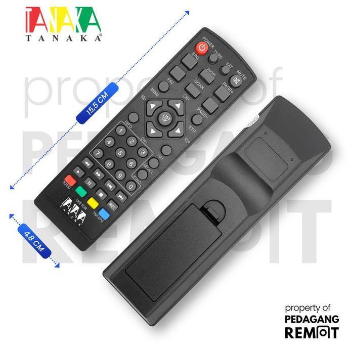Ready Remot Remote STB Parabola Tanaka Body Metal DVB-T2 / Remote Set Top Box Receiver Tanaka T2 New