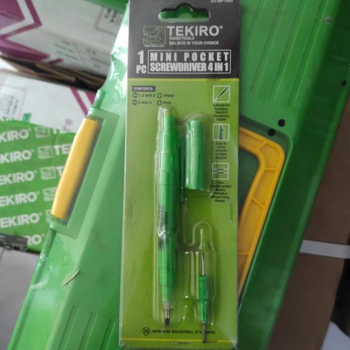 Tekiro mini pocket screwdriver 4 in 1 obeng kecil obeng mini original