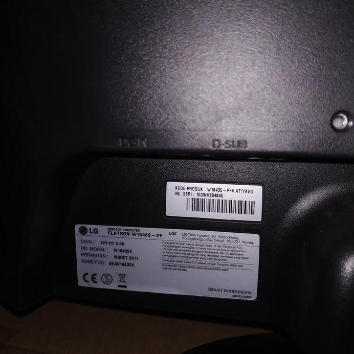 Ready  Monitor LG 16" Second Bekas Murah