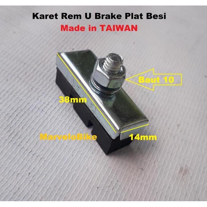 Karet Rem Sepeda U Brake Besi Made in TAIWAN Karet Rem Sepeda BMX Fixie Balap RoadBike murah
