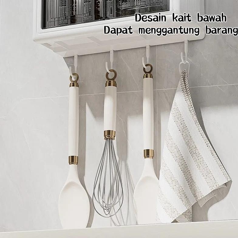 NEW Rak Dinding Tempel Lemari Plastik Kamar Mandi Dinding Aesthetic Kabinet Kamar Mandi Anti Air Ser