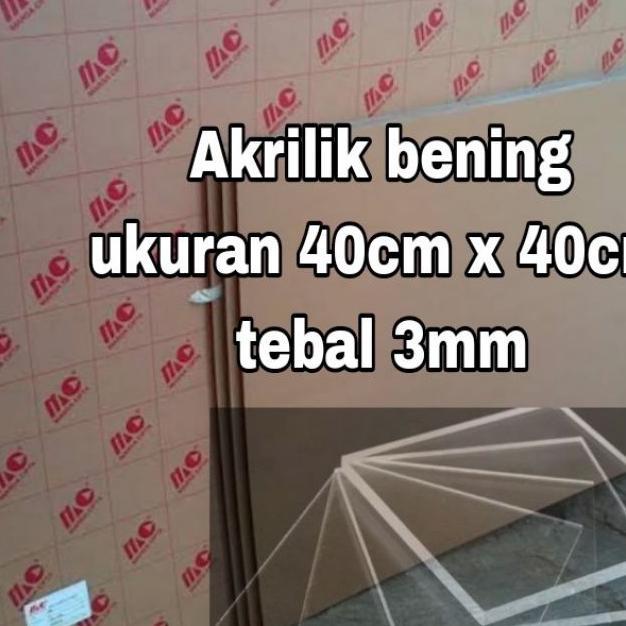 Akrilik Bening 3Mm 40X40/Akrilik Lembaran/ Marga Cipta