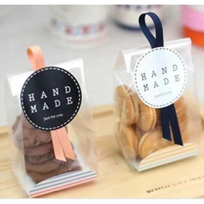 50Pcs Plastik Packaging Cookies Kue Clear Doff / Kemasan Cookies