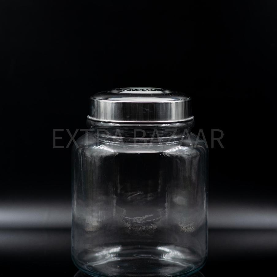 Toples Kaca / Jar Kaca / Toples Kafe / Canister Kaca + Seal Kecil