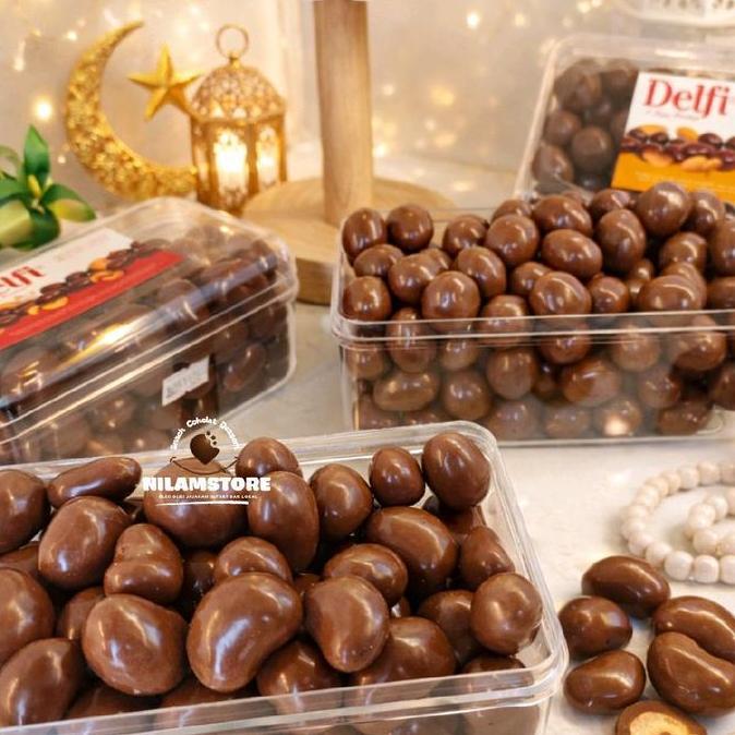 Delfi Almond Atau Delfi Mede Cokelat Kiloan Delfi 450G Toples Camilan Chocolate -  Silverqueen Kiloa