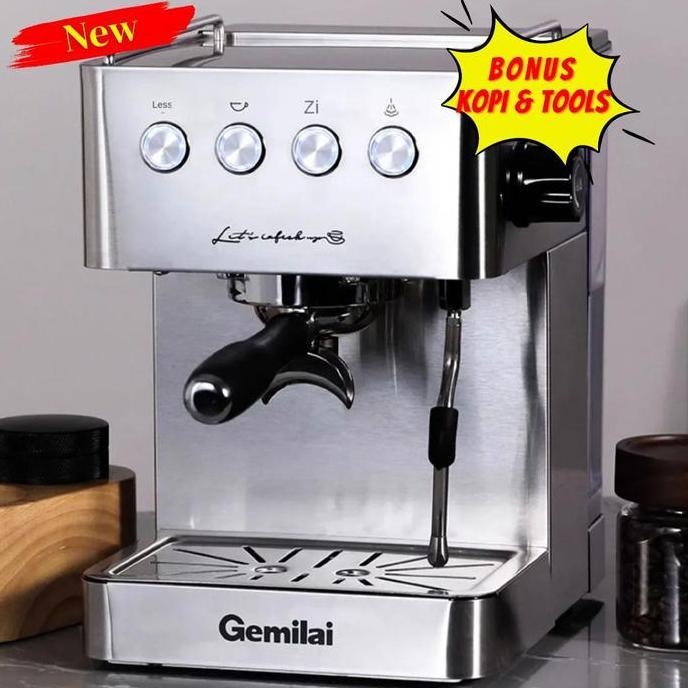 Terlaris Gemilai Mesin Kopi Espresso Coffee Maker Frothing 15 Bar 10A 1.7L - Crm3005E - Silver