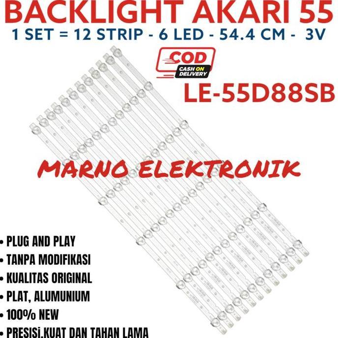BACKLIGHT AKARI 55 IN 55D LE 55D88SB LE 55D88 SB LE55D88SB BL 6K LAMPU A2162