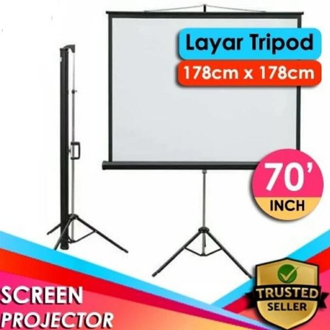 Layar Proyektor 70" Inch Triport