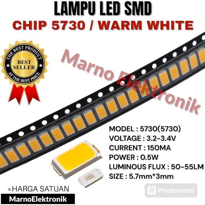 LAMPU LED SMD CHIP 5730 WARM WHITE ORIGINAL A2162