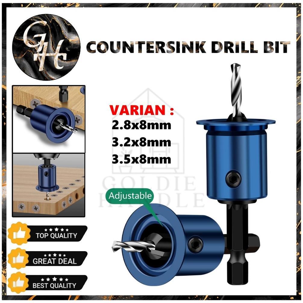 Mata Bor Hole Saw Mata Bor Baja Alat Pembuka Lubang Sekrup Limited Countersink Bit