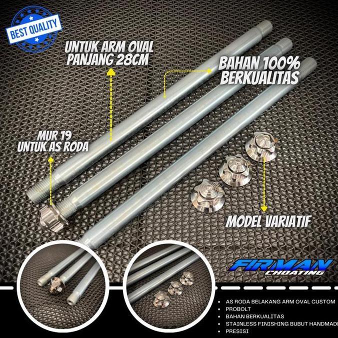 AS RODA BELAKANG ARM OVAL AITECH B-PRO RX KING  CUSTOM PANJANG 28CM