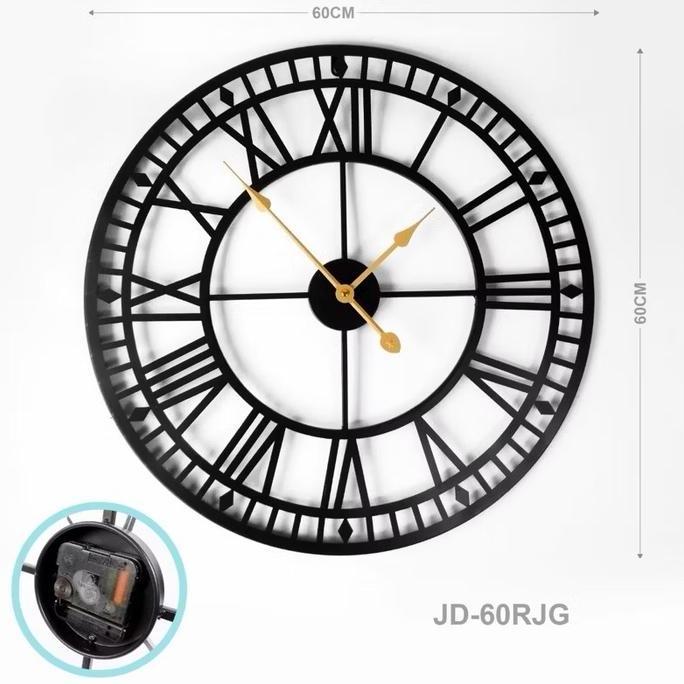 JAM INDUSTRIAL 60CM / JAM DINDING /JAM DINDING ROMAWI