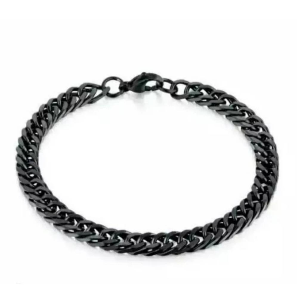 terlaris [gelang rantai] gelang titanium model rantai hitam pria wanita best quality