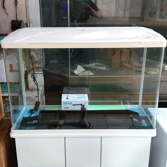 Aquarium bending full set 80cm termasuk packing kayu