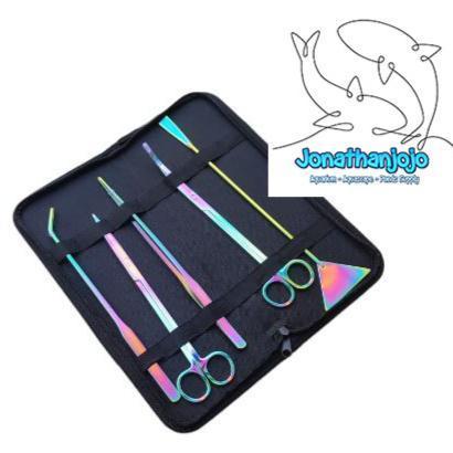 5 in 1 tool set aquascape gunting pinset scraper scissor tweezer