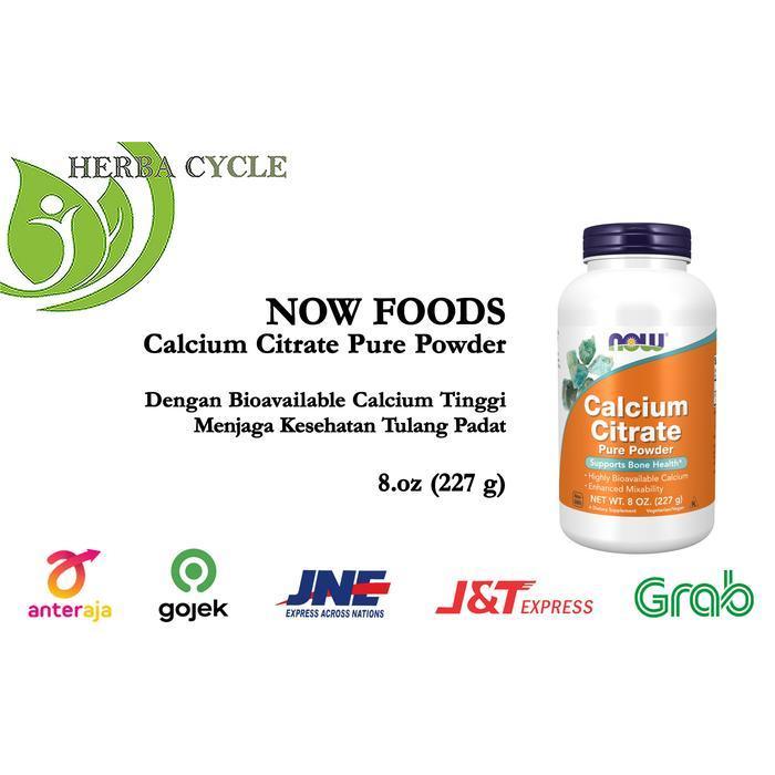 Now Food Calcium Citrate Pure Powder 227gr Now Calcium Citrate ORI US