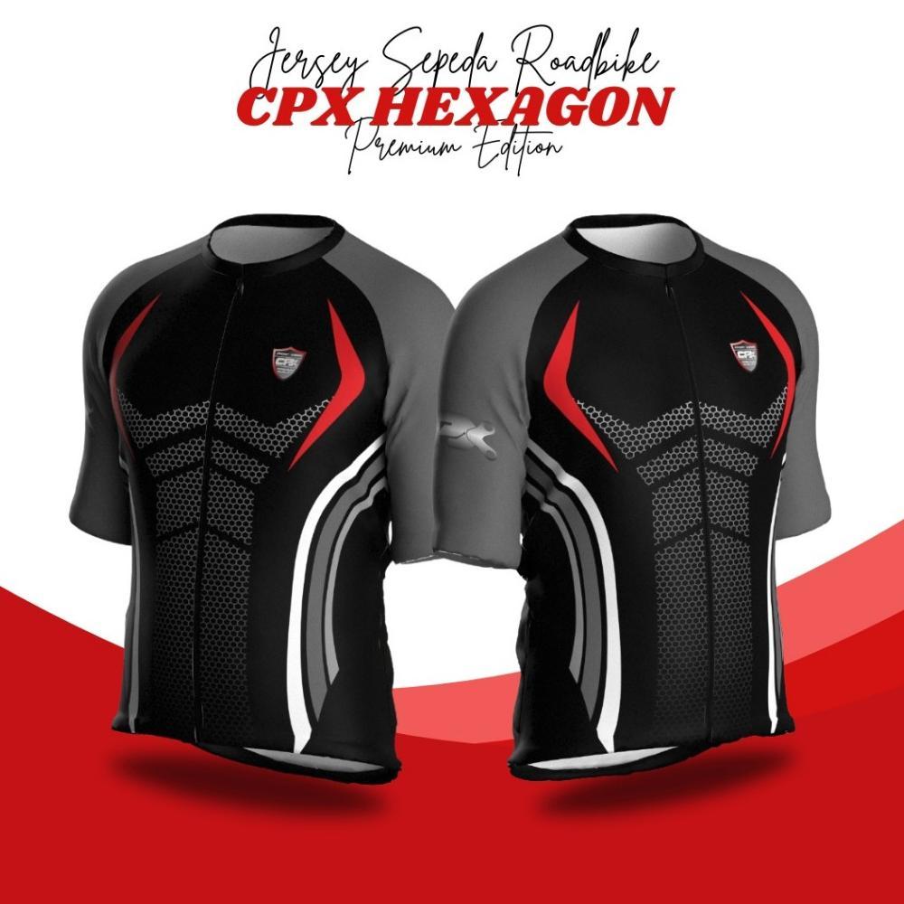 HOT PRODUCT Baju Jersey Sport Sepeda RoadBike Pria Tangan pendek CPX Roadking full print