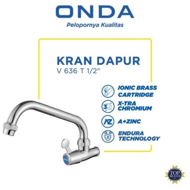 Kran Dapur / Angsa Tembok V 636 T 1/2 in / inch ONDA / Keran / V636T