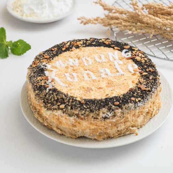 ALL VARIAN BANDUNG KUNAFE TAHAN 4 HARI SUHU RUANG 7 HARI SUHU CHILLER Kue Wafer Putih Diameter 16x16