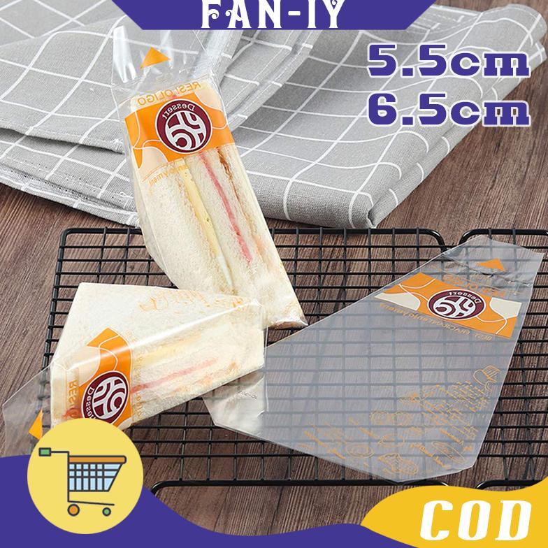 NEW Plastik Roti Sandwich Praktis 100 Pcs / Box Sandwich Segitiga Mudah Sobek / Sandwich Bag Menyena