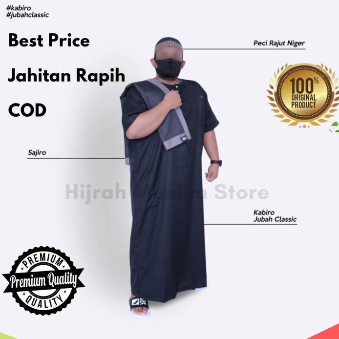 Baju Gamis Jubah Pria Katun Al Haramain 4XL, 5XL Big Size Jumbo Pria