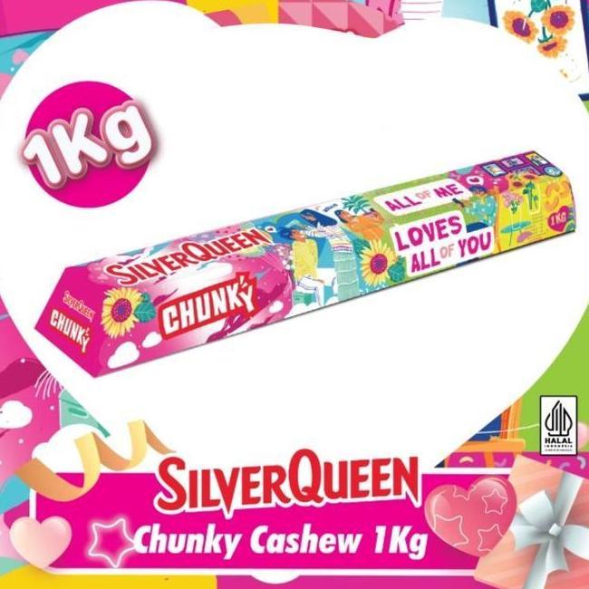 Coklat Silverqueen Chunky Bar 1kg Silver queen Love King Size 1000gr
