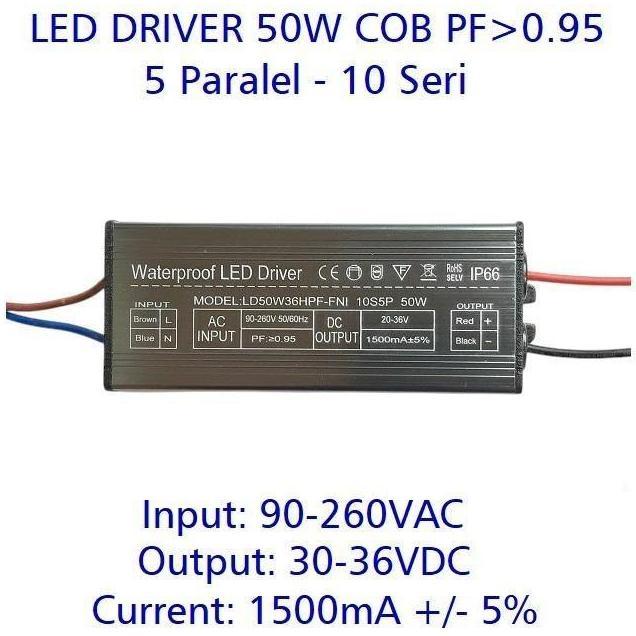 Lictnew- Zaito- Led Driver 50W 1500Ma Dc0-36V Wp Pf 0.95