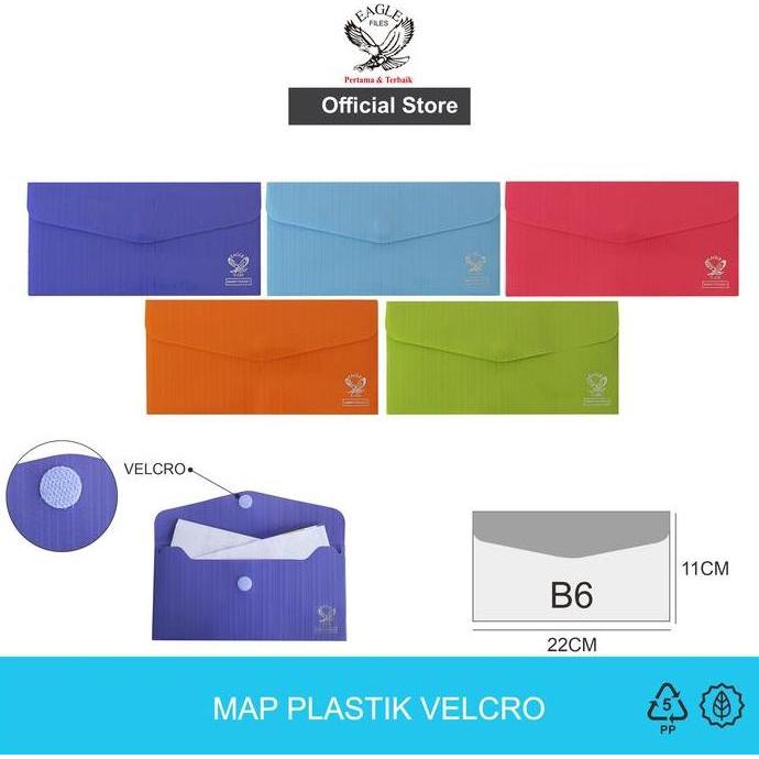 EAGLE Map Plastik Kancing Opaque Velcro B6 / Map Plastik / Map / Map File/ File Folder / Smart Pocke