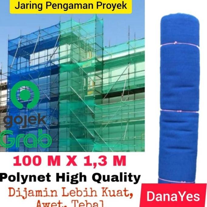 1 Roll Jaring Pengaman Proyek Safety Net Polynet Polinet 1,3 X 100 M Tanaman