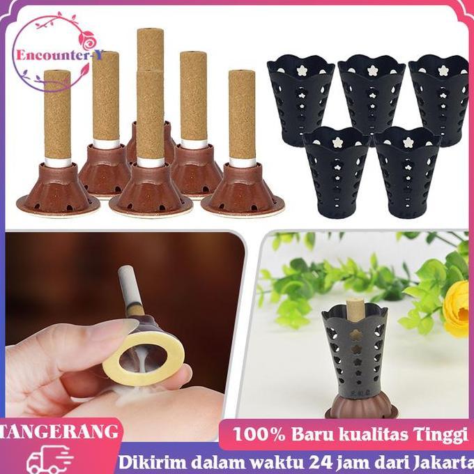 RELMARAMA Moxa Stick Set Moksa Asap Moxibustion Moxa Batang Moksa Tanpa Asap Moksa Tempel (Dudukan +