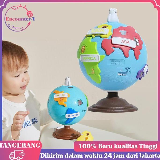 YORKSHIREY Puzzle Bola Dunia Globe Edukasi Learning Resources Puzzle Globe