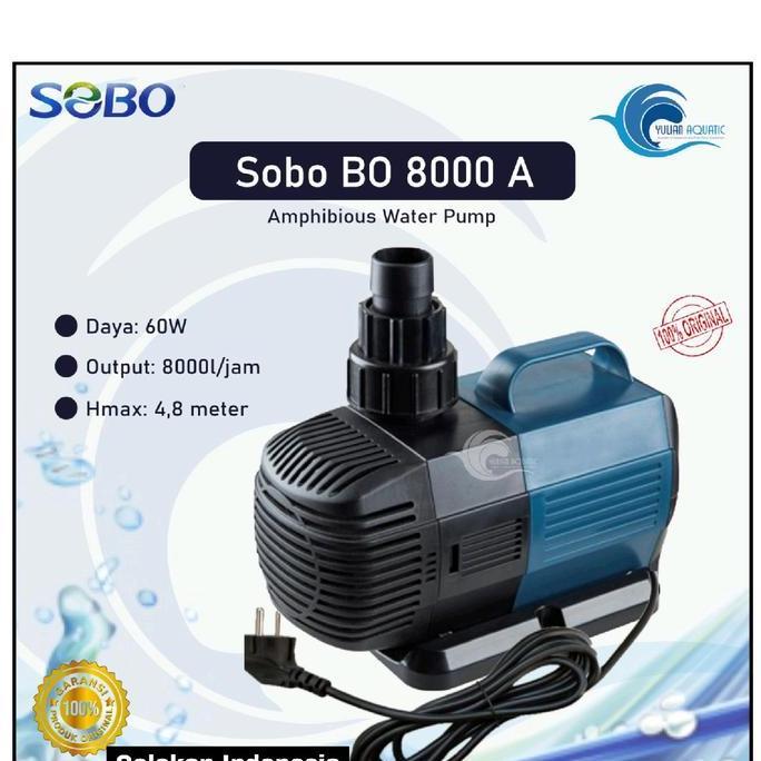 Pompa Kolam Sobo BO 8000 A Colokan indonesia Amfibi Pump Original