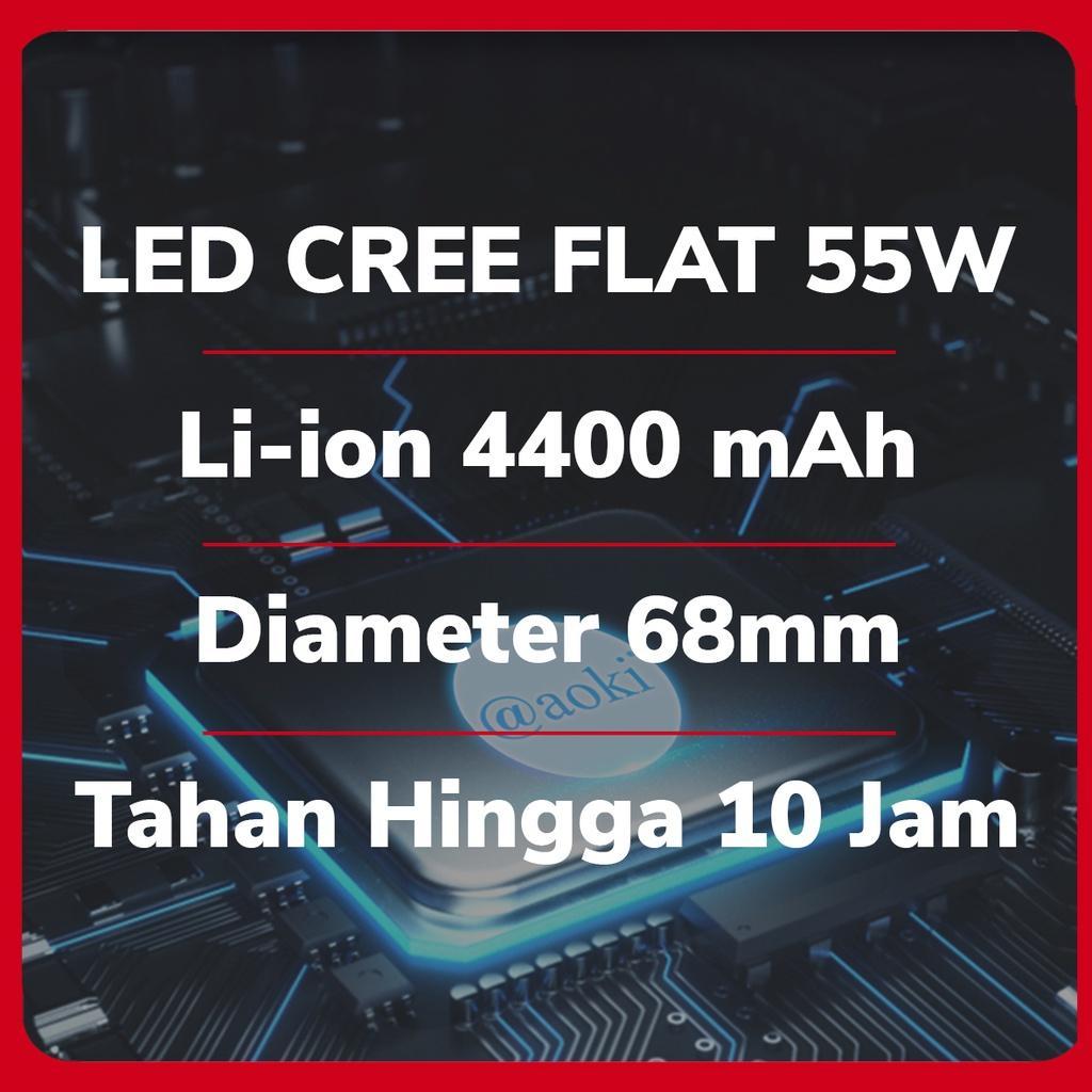Aoki Senter Kepala Professional Premium Metallic Paint Cas 55 Watt Led Cree Flat Murah Super Terang 