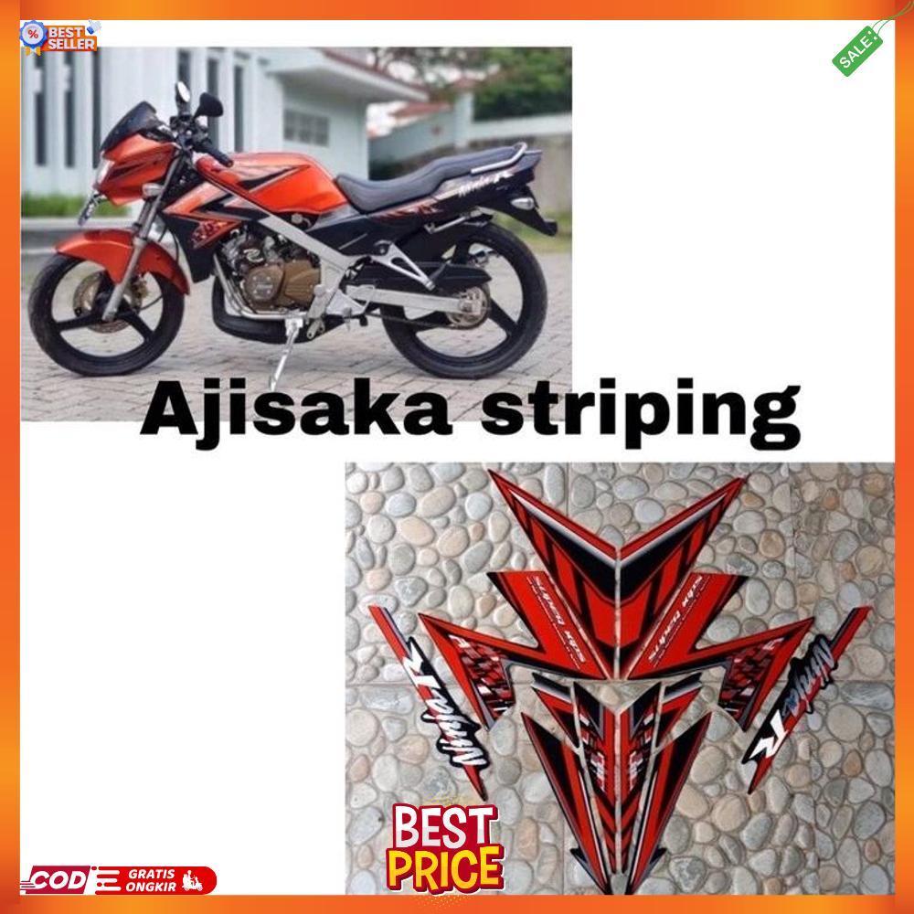 Striping Stiker Lis Les Kawasaki Ninja R 2014 2015 Merah Hitam Oren Hitm [S5]